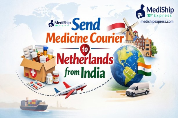 Send Medicine Courier to Netherlands from India | Up to 50% Off