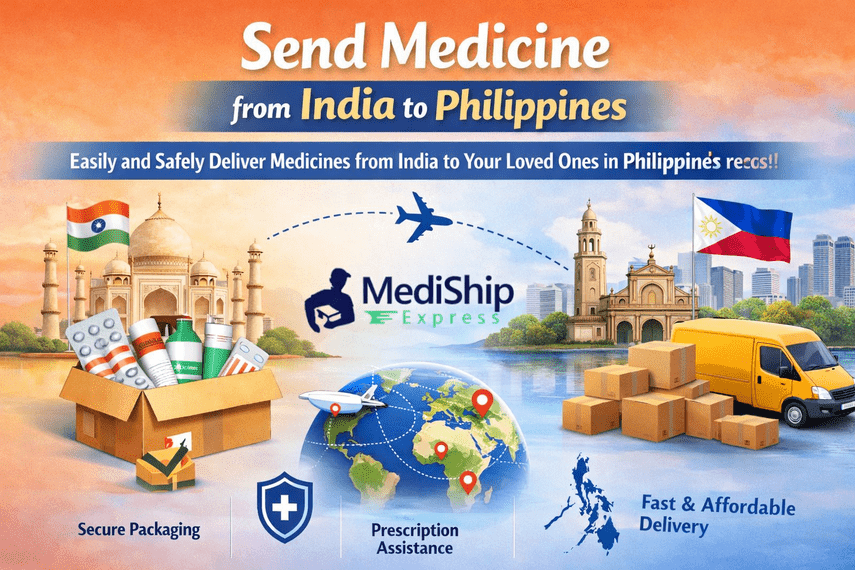 Save Upto 50%: International Medicine Courier to Philippines from India