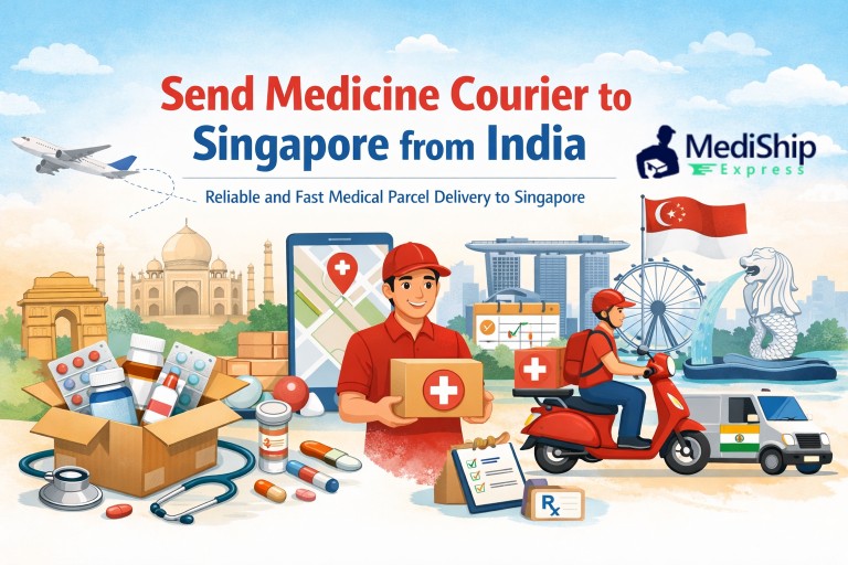 Send Medicine Courier to Singapore from India | Up to 50% Off